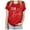 Red, variant on Team Bride Print T Shirt for Women Short Sleeve Crew Neck Tee Letter Print Summer Casual Tops Black L