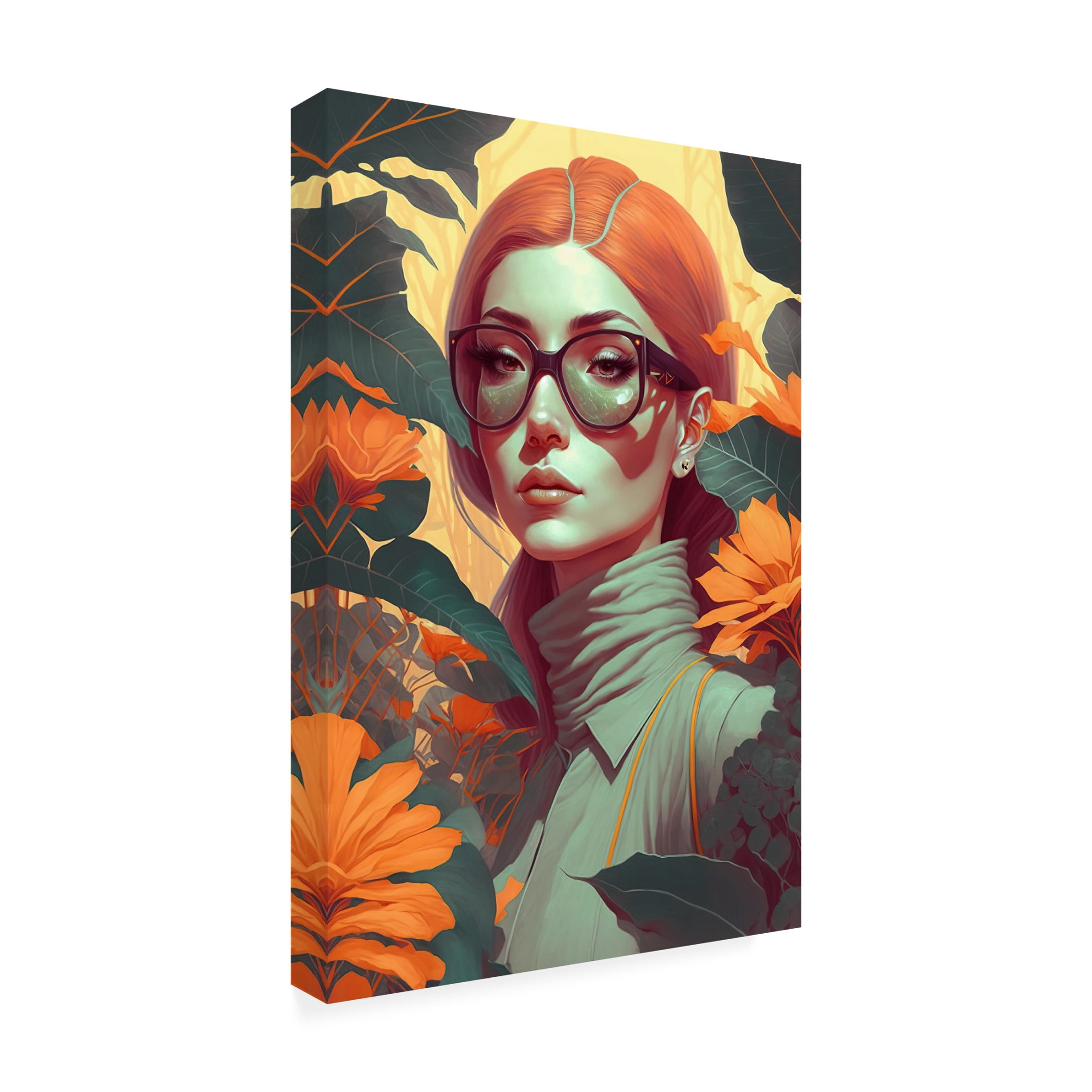 Canvas Wall Art - Treechild 'Beauty In The Jungle' Wall Art for Living Room, Bedroom, or Office D?cor by Trademark Fine Art - 16 x 24 Inches