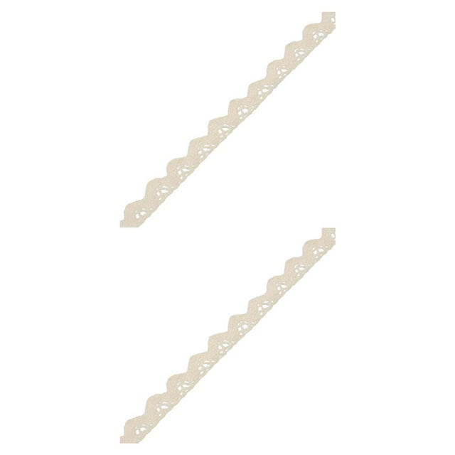 VONKY 1 Roll Lace Craft Ribbon Exquisite Cotton Stylish DIY Craft Creative Sewing Accessory Comfortable Delicate Lace Trim Type6 2Set