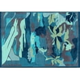 thumbnail image 1 of Ahgly Company Indoor Rectangle Abstract Light Blue Modern Area Rugs, 2' x 3', 1 of 4