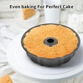 thumbnail image 4 of 2 Pack 9.5 Inch Non-Stick Fluted Tube Cake Pan - Heavy Duty Carbon Steel Bundt Pan for Pound Cake, Jello, Gelatin and Chocoflan, 4 of 6