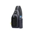 thumbnail image 1 of Innerwin Sac à Main Garçon Fermeture Éclair Sac Banane Imperméable Poches Multiples Sangle Réglable Nylon Multifonction Noir Moins de 20L, 1 of 3