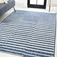 thumbnail image 5 of JONATHAN Y SANTA MONICA 5 x 8 Area Rug, Sukie Offset Stripe - Blue/Ivory, SMB133D-5, 5 of 8