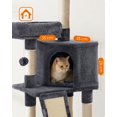 thumbnail image 3 of Árbol de Gatos Torre para Gatos 115 cm con 2 Plataformas Gris Ahumado, 3 of 7