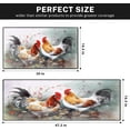 thumbnail image 3 of White Kitchen Mat Rooster Kitchen Rugs Sets of 2, Washable Non-Slip Chicken Animal Kitchen Floor Mats for in Front of Sink Kitchen Decor for Dining Room, Floor Home, Laundry, 3 of 6