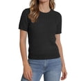 thumbnail image 3 of Sundazz Womens Short Sleeve Tops Lightweight Cable Knit Summer Sweater Dressy Casual Shirts, XS-XL, 3 of 7