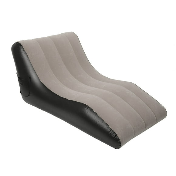 Inflatable Sofa Chair PVC Flocked Inflatable Chair, Portable Auto Inflatable Couch Sofa Bed Lazy Lounger Chair Cozy Sleeping Camping Sofa Bed for Outdoor and Indoor Use