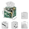 thumbnail image 3 of Psesaysky Cute Tissue Box Cover Square Waterproof PU Leather Car Tissue Holder Tissues Boxes Organizer for Bathroom Vanity, Night Stands, Office, Home, Kitchen (Green Marble), 3 of 7