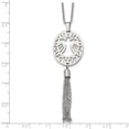 thumbnail image 5 of Stainless Steel Polished Angel w/Tassel Dangle 20in Necklace, 5 of 5