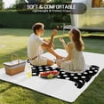 thumbnail image 4 of Outdoor Rug 3x5 ft Retro Waterproof Outdoor Patio Rug Mat Non Slip Outside Area Rugs Carpet for RV,Camping,Porch,Deck,Pool,Balconybackyard,Welcome Home Sign Polka Dot Rabbit Black White, 4 of 9