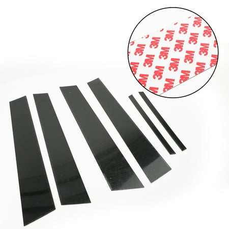 Black Pillar Posts 6PCS/Set Door Trim Cover Kit For Honda Civic 2006-2011 (4dr)