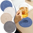 thumbnail image 6 of Mini Placemat,Round Placemat,Cotton Rope Woven Placemat,Heat Resistant Non-Slip Place Mats,Washable Braided Table Mat,for Pots and Pans,Farmhouse Countertops Decoration,7 inch(Coffee), 6 of 7