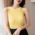 thumbnail image 3 of Ohufall New Ribbed Tank Tops for Women 2025 Fashion Solid Casual Pullover Round Neck Blouses Summer Loose Fit Comfortable Sleeveless Shirts, 3 of 3