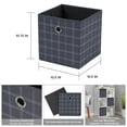 thumbnail image 3 of (2 pack) Mainstays Collapsible Fabric Cube Storage Bin, Gray Windowpane, 10.5 in x 10.5 in x 10.75 in, 3 of 10