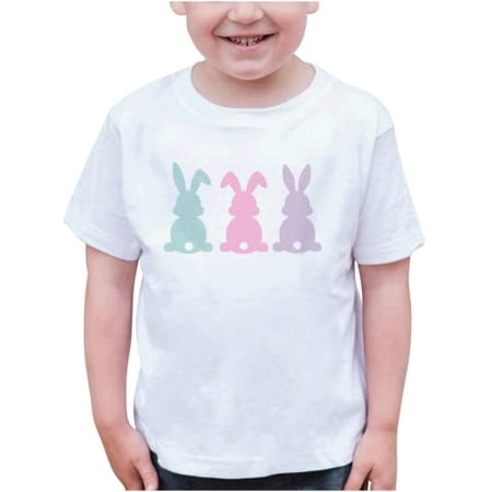 

7 ate 9 Apparel Kid s Happy Easter Shirts - Three Bunnies White T-Shirt 4T