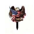 thumbnail image 2 of Darzheoy 4th of July Outdoor Decorations, Patriotic Wall Art Ornament, Handcrafted Metal Wall Art Decoration, Outdoor Weatherproof Home Accent for Yard, Porch, Front Door, Garden, Patio, 2 of 6