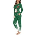 thumbnail image 2 of FKELYI Size S Christmas Santa Pajama Pants Comfortable Xmas Candy Cane Sleepwear Pajamas Set of 2 Breathable Women Sleepwear Plus Size, 2 of 5
