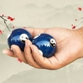 thumbnail image 1 of 2Pcs/Pair Meditation Ball Dragon Phoenix Pattern Finger Exercise Enamel Color Yin Yang Fitness Handball for Gift, 1 of 8