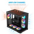 thumbnail image 3 of Caja PC SAMA V60 Torre Media con 7 Ventiladores ARGB y USB‑C – Negra, 3 of 9