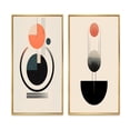 thumbnail image 2 of Designart "Retro Minimalist Moon Harmony Lovely Rhythms IV" Transitional Framed Wall Art Set Of 2 - Abstract Gold Framed Wall Art Set Of 2, 2 of 6