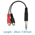 thumbnail image 6 of RCA to 1/4 Adapter, RCA Female to 1/4 '' Splitter Cable, 6.35mm 1/4 inch TRS Stereo Jack Male to 2 RCA Female Plug Y Splitter Adapter Cable, 6.35mm to RCA Cable 20cm/8inch (6.35M-2RCAFM）, 6 of 7