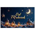 thumbnail image 4 of LUUFILx Eid Mubarak Banner Backdrop Islamic Celebration Moon and Lantern Festive Decor Photography Background Ramadan Mubarak Party Decorations Event Supplies, 4 of 9