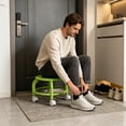 thumbnail image 4 of YYV Tabouret Bas à Roues Pivotantes avec Roulettes Banc à Chaussures Mobile en Plastique Tabouret Roulant pour Maison Salon Entrée Garage Siège à Rotation Fluide Design Pratique Compact, 4 of 6