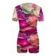 thumbnail image 4 of Camisetas de Mujer Casual Impreso Cuello Redondo de Manga Corta con Pantalones Cortos Elástico de la Cintura, Nylon para Diario Y Todas las Estaciones, 4 of 4