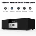 thumbnail image 2 of Sistema estéreo Bluetooth WISCENT Vintage Micro HiFi Reproductor de CD, 2 of 7