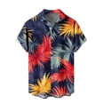 thumbnail image 5 of BVOFAR Men's Hawaiian Shirt Big and Tall Funky Tropical Printed Shirts Summer Beach Short Sleeve Tops Vacation Holiday EDM Top Multicolor L, 5 of 5