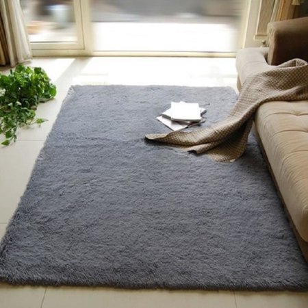 Codream Thicken washing silky living room bedroom bedside carpet mat door carpet long hair gray 200 *