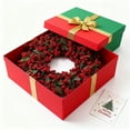 thumbnail image 5 of 19 In Christmas Red Berry Wreath - Christmas Wreath for Front Door, Xmas Artificial Berries Wreath, Christmas Decoration for Home Front Door Wall Fireplace, 5 of 9