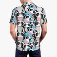 thumbnail image 6 of Wukai Panda Cute Hearts Men’s Polo Shirts,Quick-Dry Athletic Shirt,Classic Fit Shirts-, 6 of 8