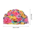 thumbnail image 4 of Unique Bargains 1 Pc Breathable Pleated style Swimming Cap Rose Red Purple, 4 of 6