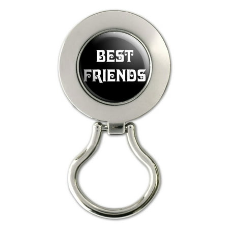 Best Friends On Black Magnetic Metal Eyeglass Badge