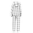thumbnail image 4 of Nskgu Girls Clothes 2 Piece Fashion Fall Outfits Plaid Oversize Pullover Sweatshirt and Sweatpant Sweatsuit Sets with Pockets, 4 of 5