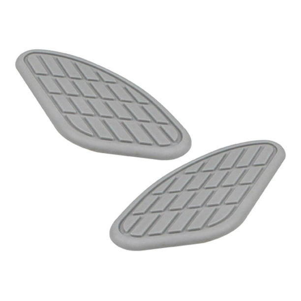 2x Papas de tanque de motocicletas calcomanías no lipas fáciles de instalación de la instalación pegatinas protectores de reparación piezas de Gris