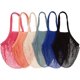 thumbnail image 1 of Paquete de 6 bolsos de compras, organizador orgánico de hilo de malla de algodón portátil/reutilizable/lavable, bolso de red con asa larga (gris azul/azul/negro/beige/rosa/rojo) Namotu WMXL-140, 1 of 7