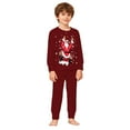 thumbnail image 6 of CAIVO Child Christmas Kids Outfit Sets Cozy Holiday Santa Print Girls Festive Family Cartoon Long Sleeve O-Neck Shirts Tops Pants Soft Two Piece Outfit Sets 3-4 Years, 6 of 8
