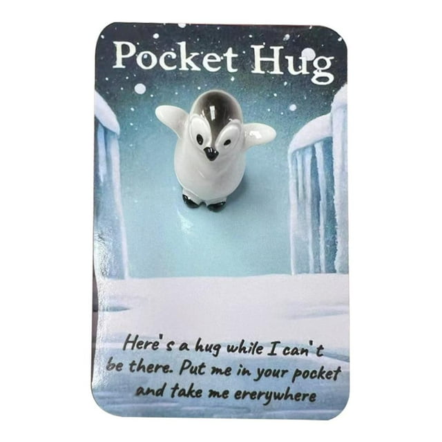 Fun Water Animals Pocket Hug with Inspirational Card, For Birthdays,And Day, Easter, L6D7 MotherS Day. FatherS