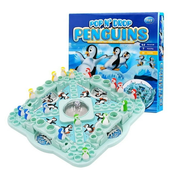 Children‘s Party Games Toy Penguin Jump Board Game 4 Players Interest Challenges Checker Family Parent-child Interaction for kid