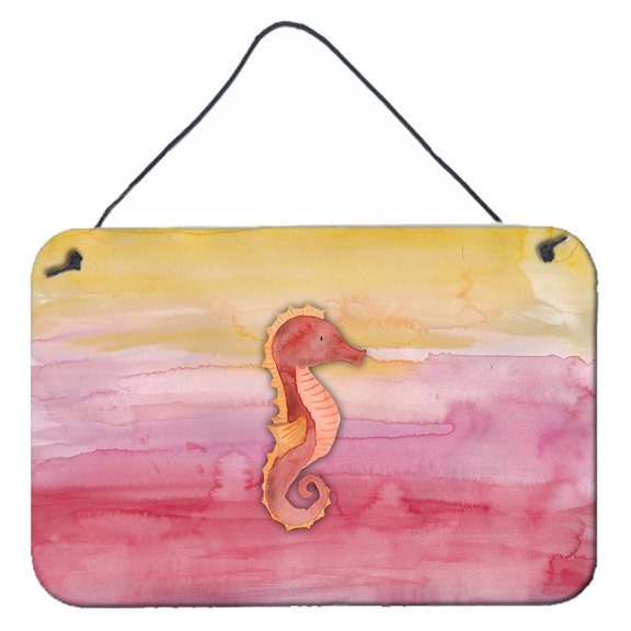 Carolines Treasures BB7425DS812 Seahorse Watercolor Wall or Door Hanging Prints  8x12 multicolor
