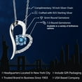 thumbnail image 2 of Gem Stone King 925 Sterling Silver Persian Blue Moissanite Heart Shape Pendant Necklace for Women (0.92 Cttw, Round 6MM, Gemstone Birthstone, with 18 inch Chain), 2 of 6