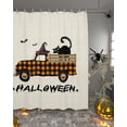 thumbnail image 2 of Halloween Shower Curtain Set ，Waterproof Fabric Shower Curtains Pumpkin Truck Black Cat Vintage Shower Curtains for Bathroom,Bathroom Decor 72"x84", 2 of 6