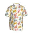 thumbnail image 2 of Uemuo Boho Bunny Printed Regular Fit Short Sleeve Casual Hawaiian Shirt for Men,Aloha shirt,Tropical shirt,Floral print shirt,Vacation Beach shirt-Medium, 2 of 9