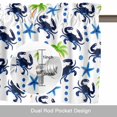 thumbnail image 6 of Summer Marine Life Valance Curtain Watercolor Navy Blue Starfish Crabs Coconut Tree Window Valances Rod Pocket Short Curtains Window Treatments for Kitchen Bedroom Bathroom Laundry 42" x 12", 6 of 9