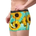 thumbnail image 4 of Disketp Yellow Sunflowers With Green Leaves Men'S Boxer Briefs,Soft And Breathable Cotton Underwear With Comfortflex Waistband, 4 of 9