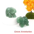 thumbnail image 3 of Estatua de elefante de la suerte de 1,5 pulgadas, Aventurina verde, amatista, piedra de cristal de cuarzo, estatuilla de Feng Shui de la fortuna, animales, decoración artesanal de chakras, 3 of 5