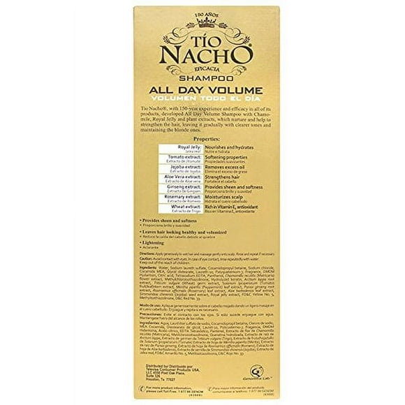 Tio Nacho Natural Lightening and Volumizing Shampoo with Royal Jelly and Chamomile, 14 Ounces