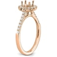thumbnail image 6 of 14K Rose Gold Lab Grown Diamond VS/SI GH, Oval Halo Eng Semi-mount R - Ring Size 7.0 center stones not included, 6 of 8